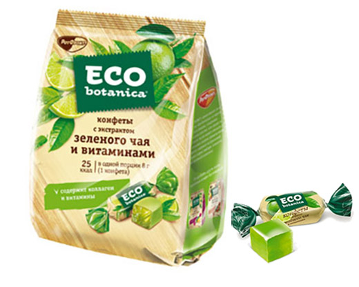 Диетпродукт Конфеты "ECO-BOTANICA" с экстрактом зеленого чая и витаминами 200г 