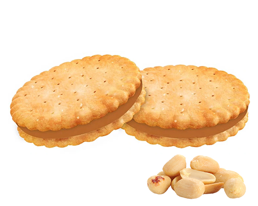 Печенье затяжное Сэндвич с арахисовой пастой 3.2 окс010