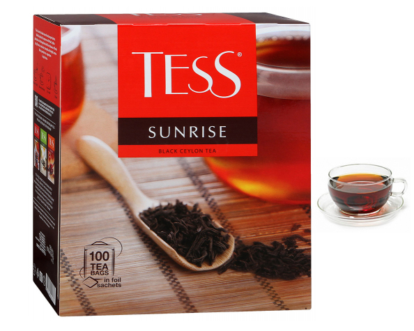 Чай TESS Sunrise (ТЕСС Санрайз) Черный цейлонский 100 пак.