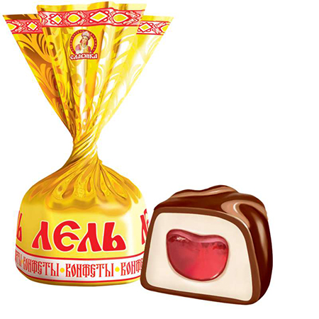 Конфеты шоколадные Лель с желейной начинкой 1. КО "Славянка" 
