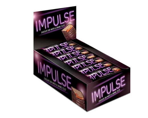 Батончики Impulse (Импульс) вафли и мягкая карамель 16г/24шт ЯК326