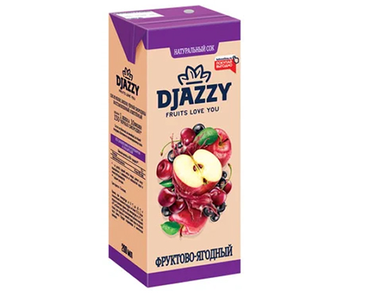 Сок 0.2л "Djazzy" фруктово-ягодный (тетрапак)   ПС18