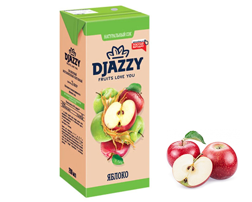 Сок 0.2л "Djazzy" яблочный (тетрапак)   ПС13