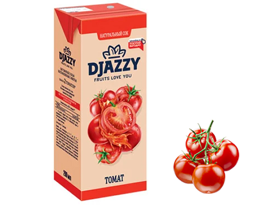 Сок 0.2л "Djazzy" томатный с мякотью  (тетрапак)   ПС16