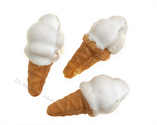 Печенье Бисквитное "Мороженка" в белой глазури