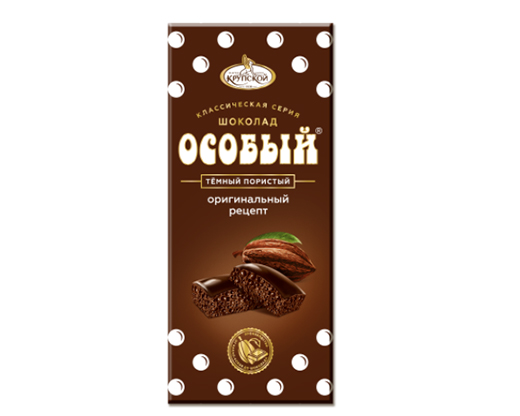 Шоколад темный Особый ПОРИСТЫЙ 80г ф-ка Крупской (коричн)