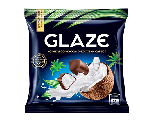 Конфеты Глэйс (Glaze) вкус кокосовых сливок  вк275