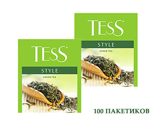 Чай Tess Style (ТЕСС Стайл) зеленый чай 100 пак