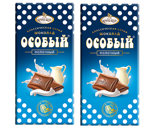 Шоколад "Особый" молочный 90гр ф-ка Крупской (синий)