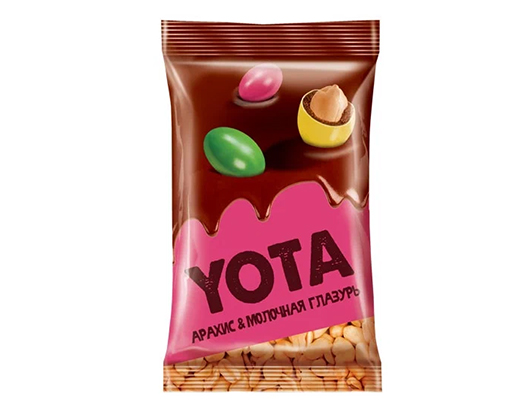 Драже "YOTA" арахис в молочно-шоколадной и сахарной глазури 40г/20шт яш122