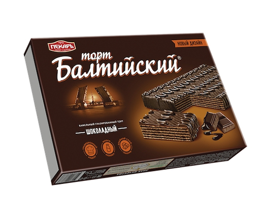 Торт вафельный "Балтийский" шоколадный 320 гр