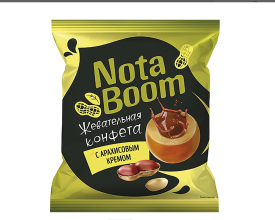 Ирис жевательный НОТА Бум (NotaBoom) с арахисовым кремом 1кг кнк175