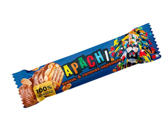 Батончики Apachi (Апачи) арахис и соленая карамель 40г/15шт  рав292