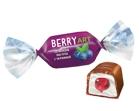 Конфеты "BerryArt" (БерриАрт) йогурт и черника  рвк551 1