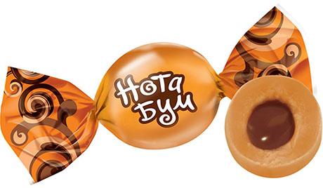 Ирис жевательный НОТА Бум (NotaBoom) орехово-шоколадная начинка (пакет 500г) нк160