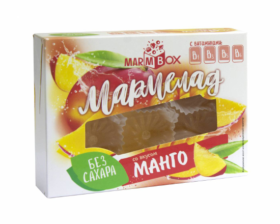 Мармелад со вкусом манго (на фруктозе) 200г ГОСТ 6442-2014 Сладкая Сказка