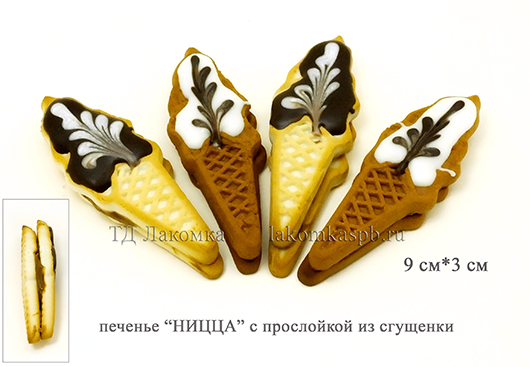 Печенье сахарное Ницца со сгущенкой, декорированное 1 Ванюш