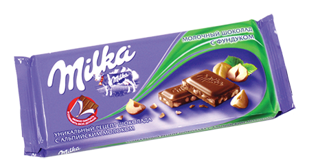 Шоколад МИЛКА молочный с фундуком 90 гр
