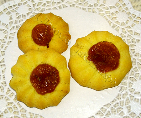 Печенье сдобное Курабье с фруктовым джемом 0.5 кг Венеция