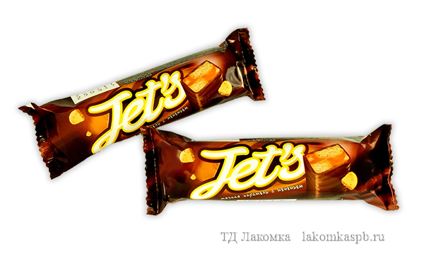 Батончики JETS (Джетс) 42гр. (печенье и мягк.карамель)  НК711