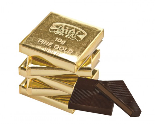 Шоколад весовой ДЕСЯТЬ грамм золота 6 вкусов (шоколадки по 10 гр) 3 кг КФ АтАг