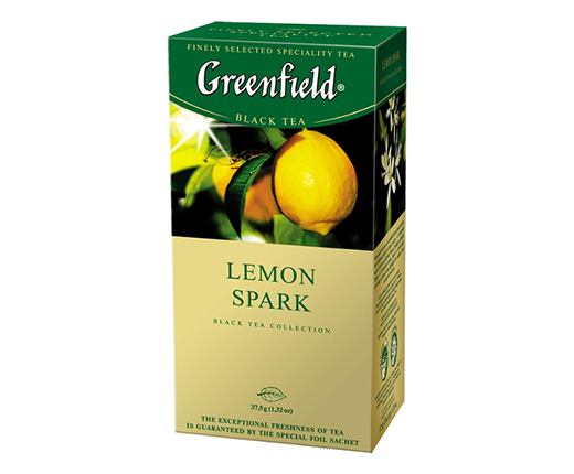 Чай Гринфилд черный Лемон Спарк (Lemon Spark) 2гр/25 пак.