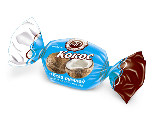Конфеты Кокос в бело-темной шоколадной глазури 3 Микаелло