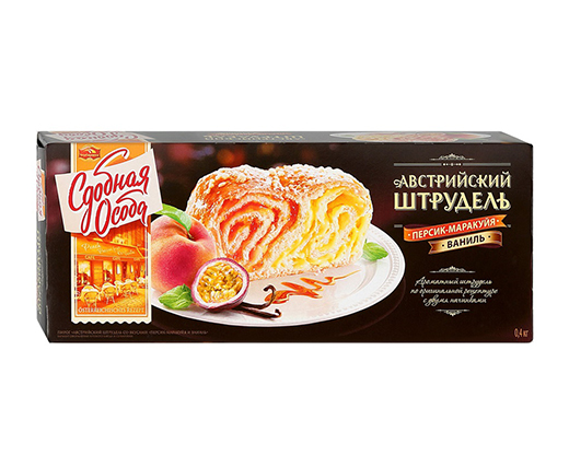 Пирог. Австрийский штрудель (персик и маракуйя) 400гр
