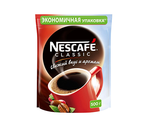 Кофе растворимый Nescafe Classic (Нескафе Классик) 500гр (мягкий пакет)