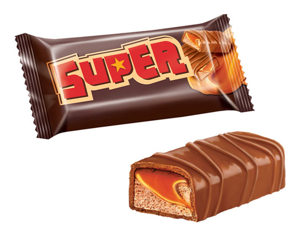 Конфеты Super (Супер) (шоколадная нуга и мягкая карамель) 1 Яш