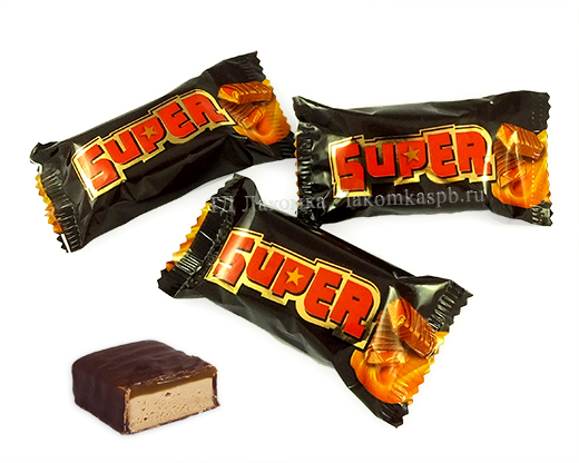 Конфеты Super (Супер) (шоколадная нуга и мягкая карамель) вк291