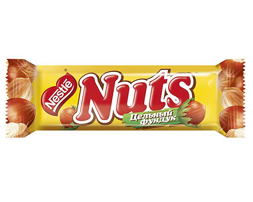 Батончики НАТС (Nuts) цельный фундук 50г/30шт