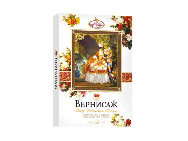 Конфеты в коробках кф Крупская. Вернисаж 149г (ассорти. кремовые начинки)
